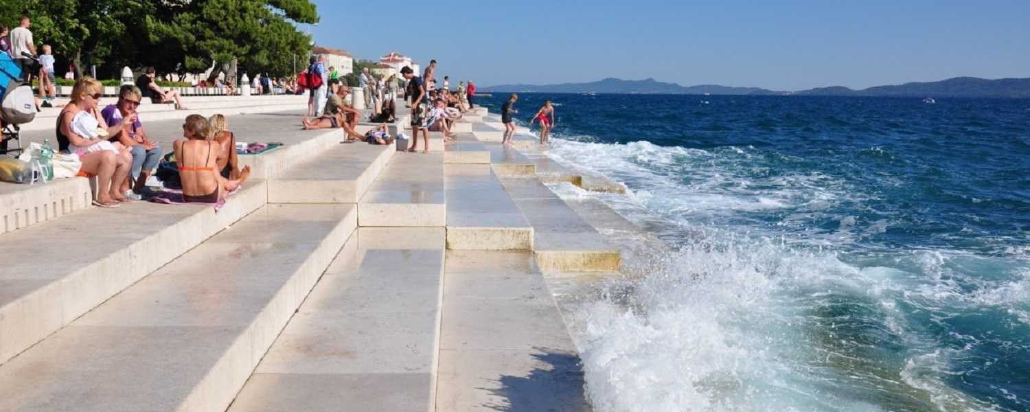 Goedkope vakantie-accommodatie in Zadar appartementen, Kroatië, zee orgel