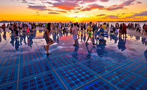  Solnedgangsskuing Zadar attraksjoner 